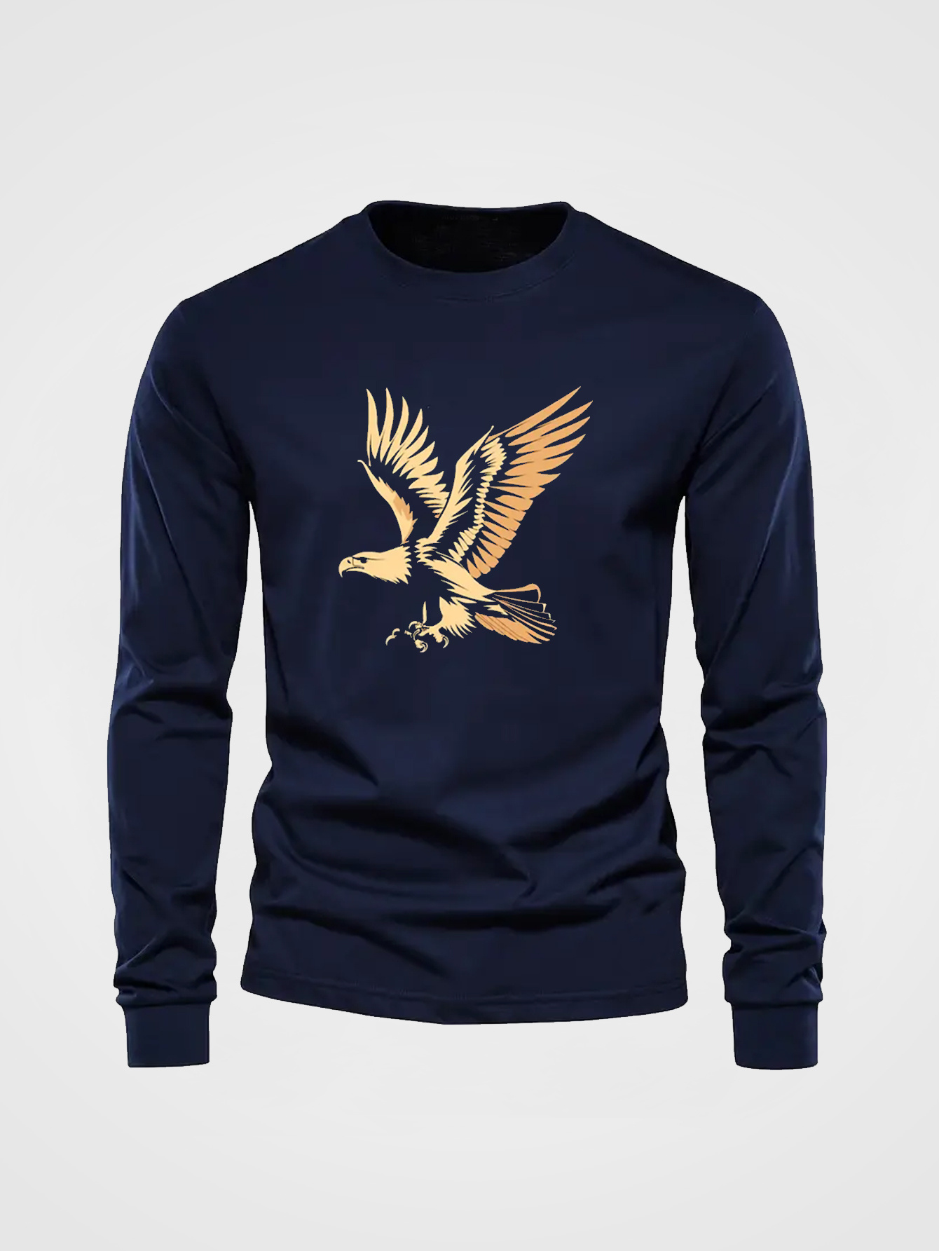 Undershirt Crew Neck - 100% 면 남성용 크루넥 긴팔 티셔츠